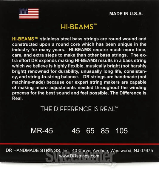 DR Strings Hi-Beams 45/105 Medium Strings