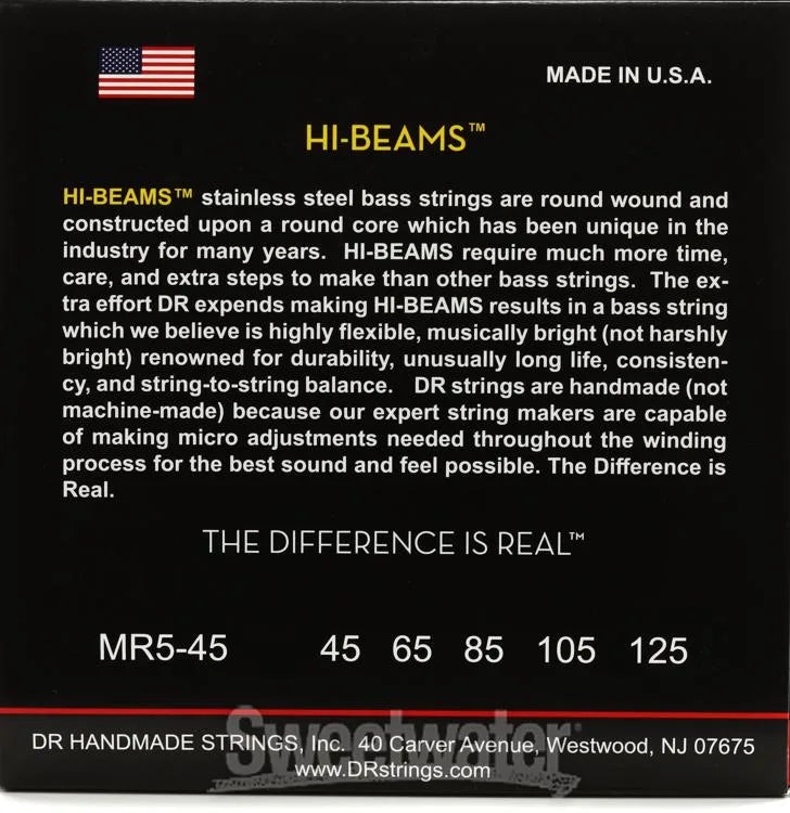 Dr Strings Hi-Beams 45/125 Medium 5-String Bass Strings