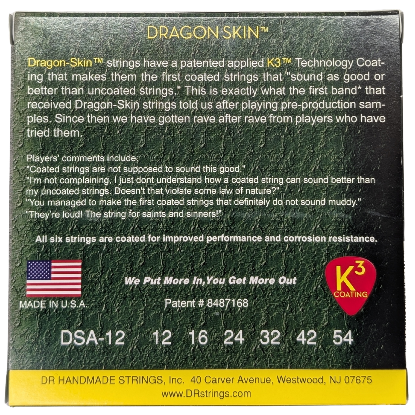 DR Strings Dragon Skin 12-54 Acoustic Strings