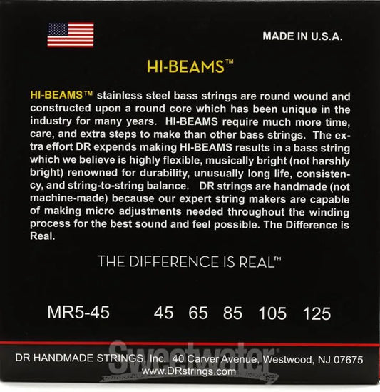 Dr Strings Hi-Beams 45/125 Medium 5-String Bass Strings