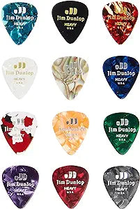 DUNLOP CELLULOID PICK HEAVY VARIETY PACK - 12PK