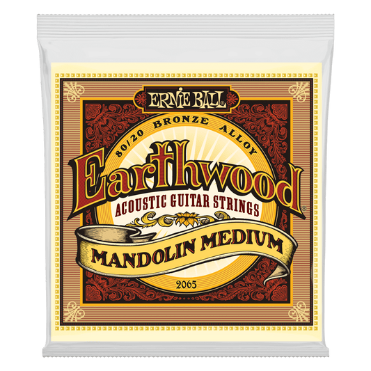 MEDIUM EARTHWOOD 80/20 BRONZE LOOP END MANDOLIN STRINGS 10-36 GAUGE