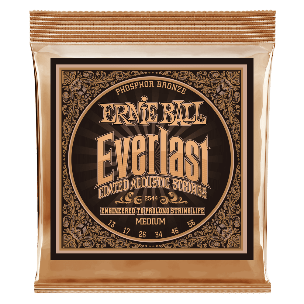 ERNIE BALL EVERLAST COATED PHOSPHOR BRONZE ACOUSTIC GUITAR STRINGS