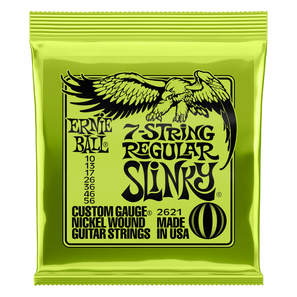 REGULAR SLINKY NICKEL WOUND 7-STRING ELECTRIC GUITAR STRINGS 10-56 GAUGE