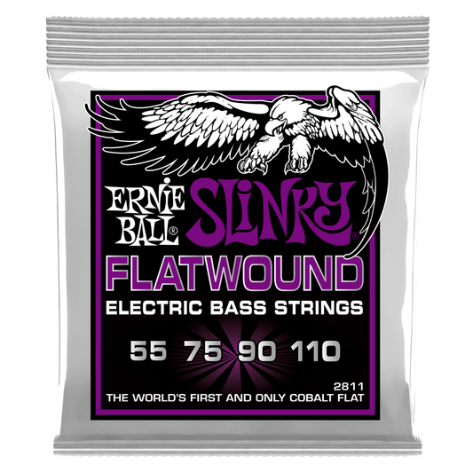 SLINKY COBALT FLATWOUND ELECTRIC BASS STRINGS 4-STRING